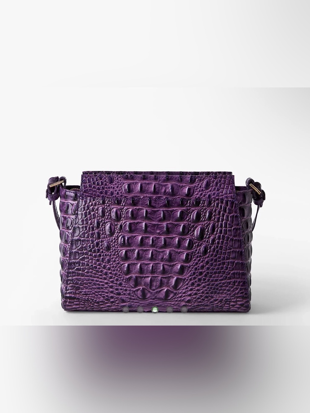 Brahmin Hillary Heroic Purple Melbourne Genuine Leather C/B. Purple/Gold.